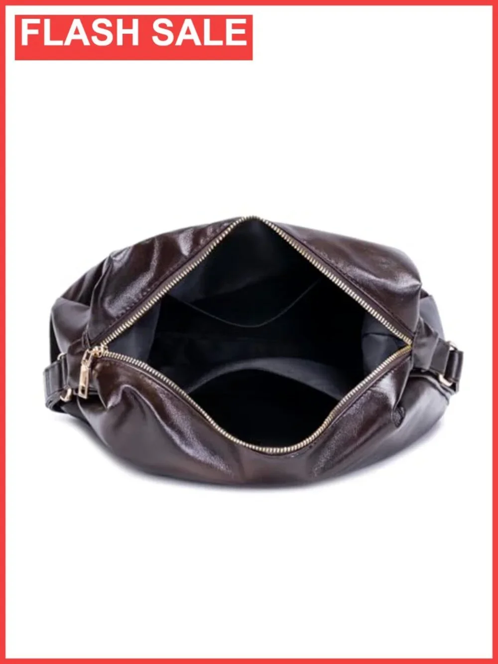 Vegan Leather Hobo Shoulder Bag Large Capacity Slouchy Tote Crossbody